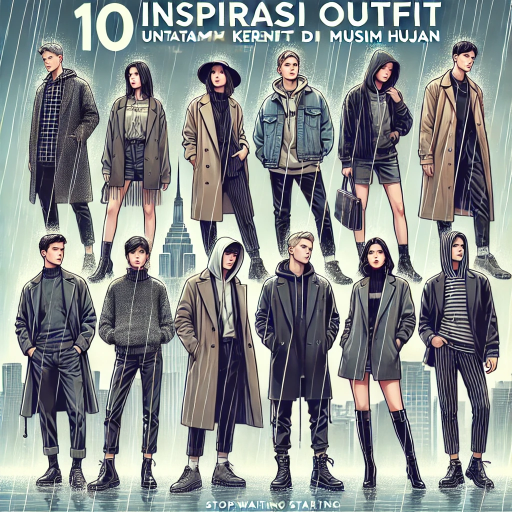 10 Inspirasi Outfit Untuk Tampil Keren Di Musim Hujan